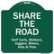 Signmission Designer Series Share Road, Green & White Heavy-Gauge Aluminum Sign, 18" x 18", GW-1818-9892 A-DES-GW-1818-9892 - alternate 1